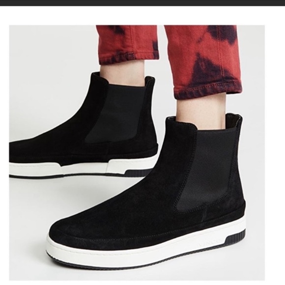 VINCE RHYS GO RAIN WATER REPELLENTHIGH TOP BLACK SUEDE‎ SNEAKER SZ 11 - Picture 2 of 5